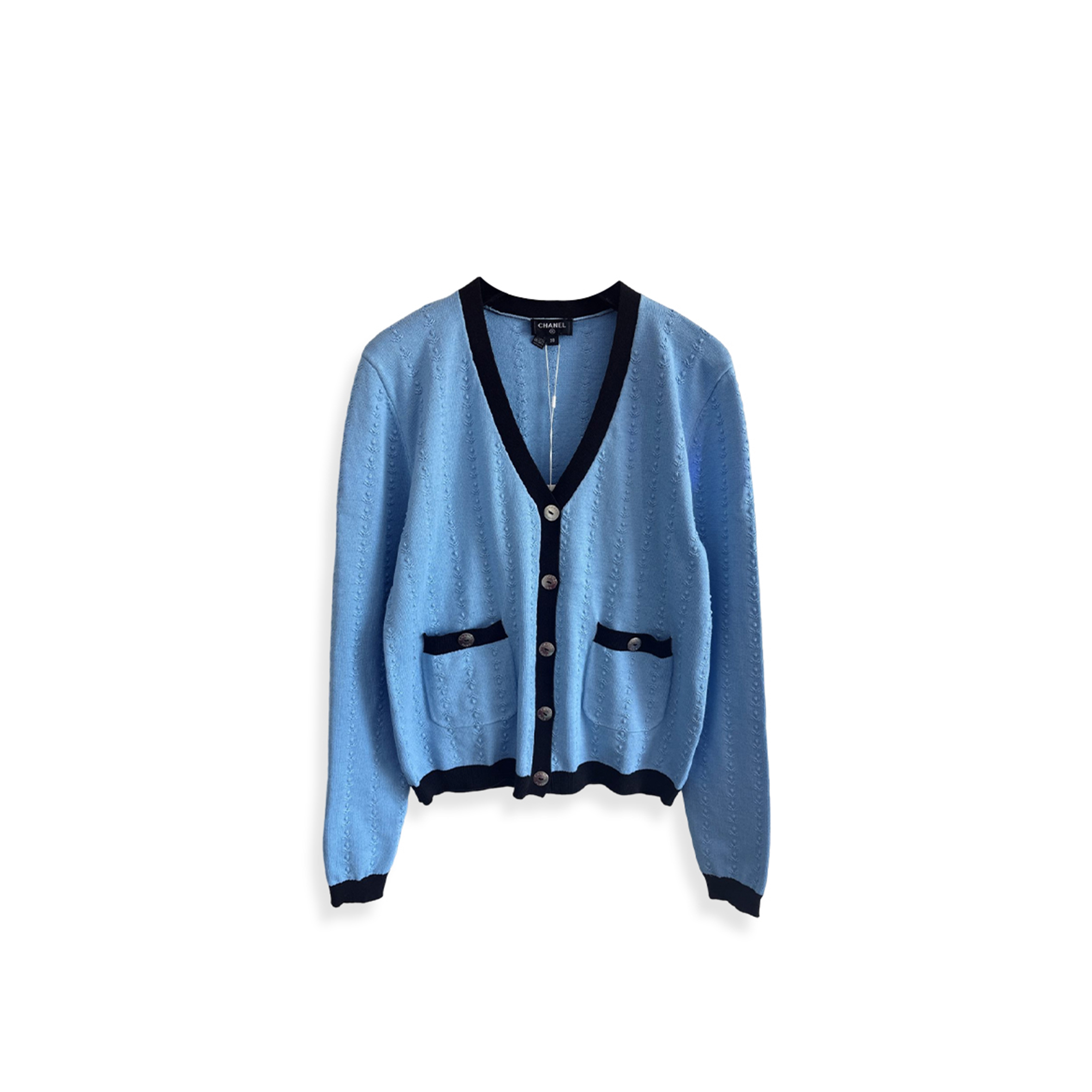Ch**el women cotton design sweater cardigan letter buttons